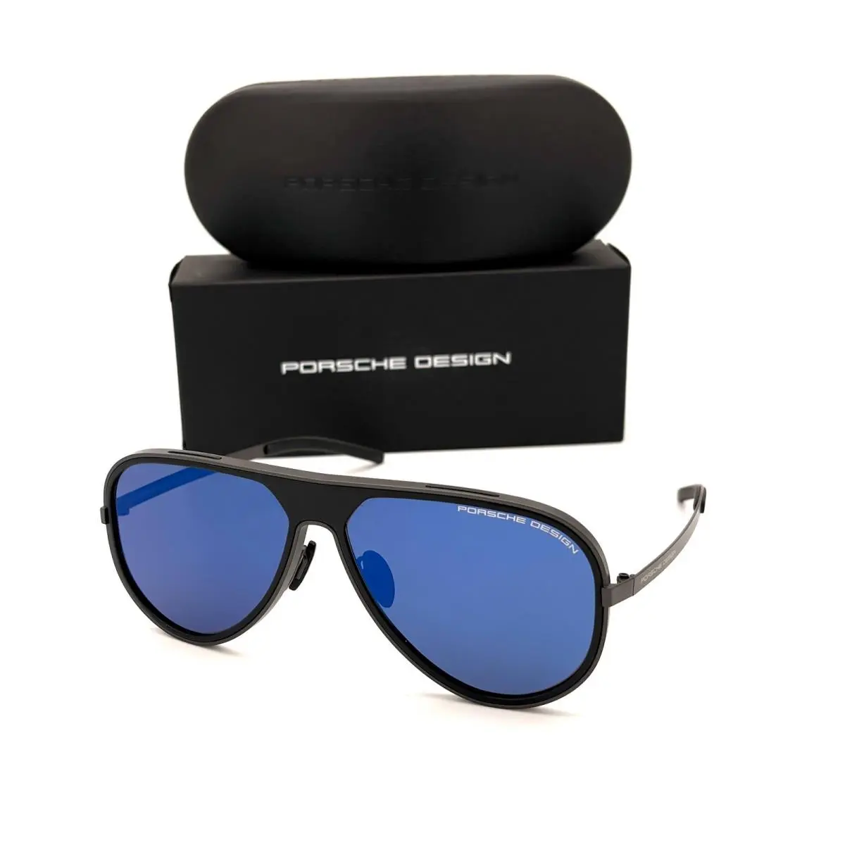 Design P8684 A Black Gunmetal / Blue Mirror 62mm Sunglasses by Porsche