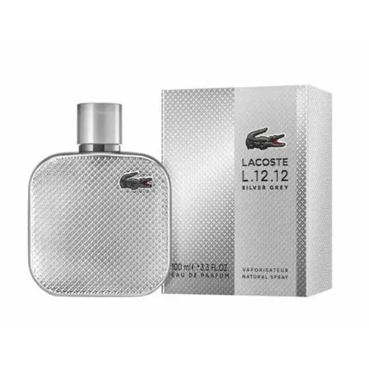 2025-SILVER Grey LACOSTE-MEN-EDP-SPRAY-3.3 OZ-100 Ml-authentic-made IN France