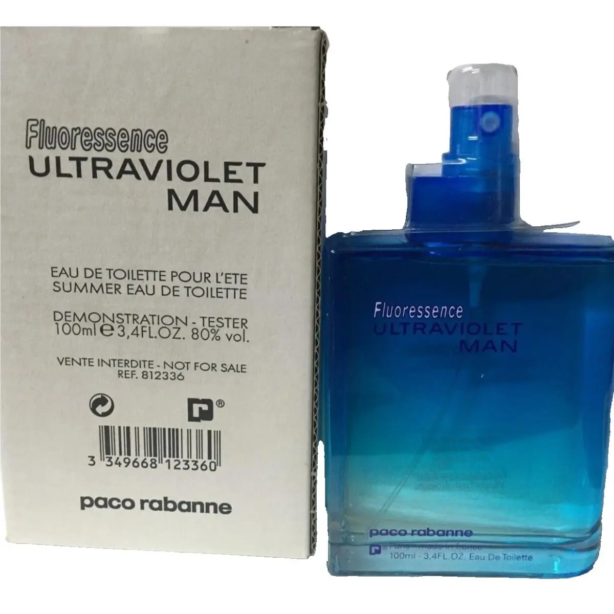 Ultraviolet Man Fluoressence by Paco Rabanne 3.4 oz Edt Spray T