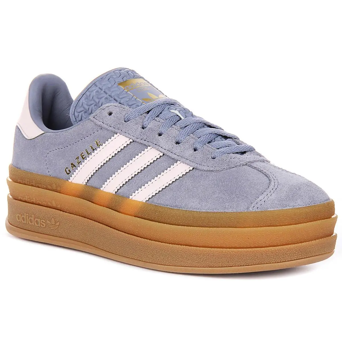 Adidas Gazelle Bold J Retro Suede Youth Girls Sneakers In Greypink US 4 - 7 - Greypink