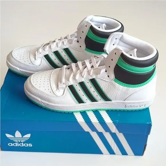 Adidas shoes - adidas originals - originals - Cloud White / Core Black / Hi-Res Green 7