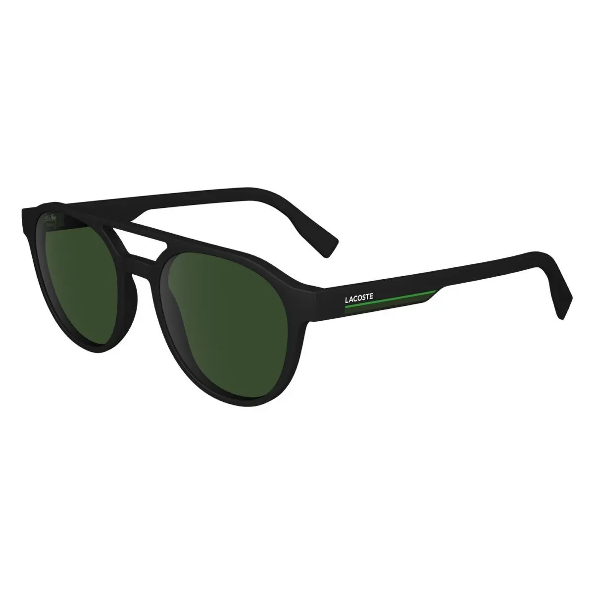 L 6008 S Matte Black 002 Size 53 Sunglasses by Lacoste