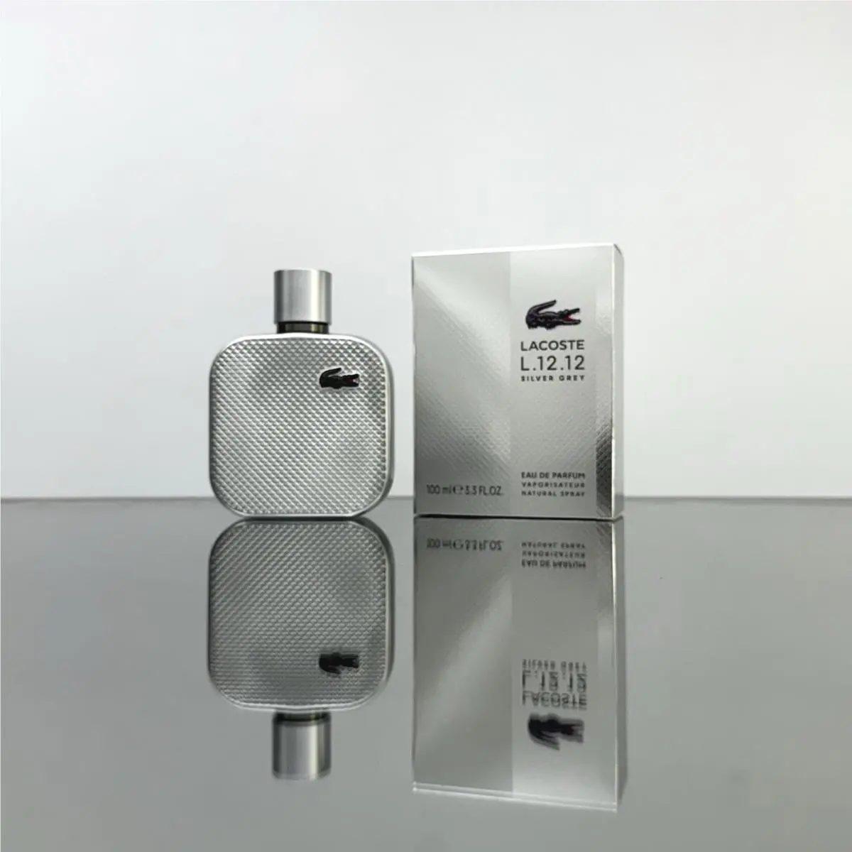 Lacoste L.12.12 Silver Grey Men Perfume 3.3oz-100ml Edp Spray New-sealed BO06