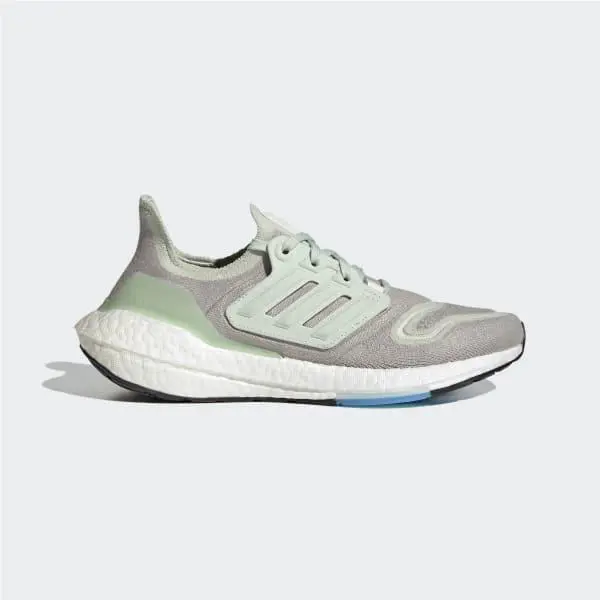 Adidas Women Ultraboost 22 Running Shoe Metal Grey /linen Green/off White GY7285