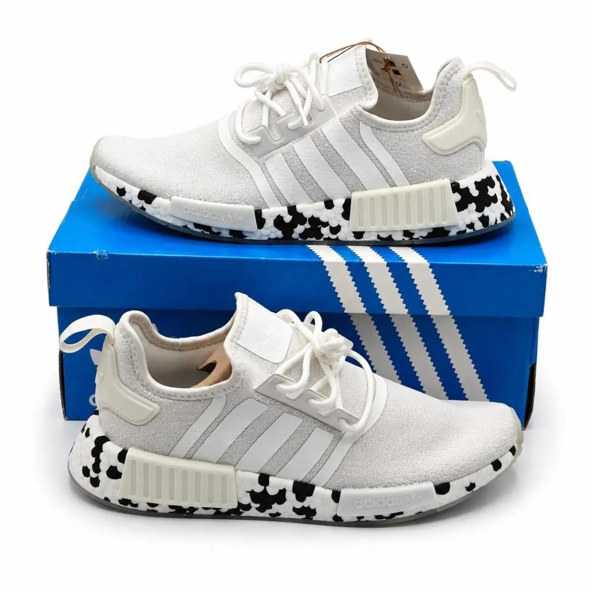 Adidas Originals NMD_R1 GZ4307 White Black Boost Sneakers Men’s Size 8.5