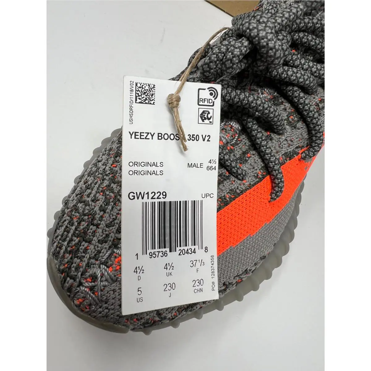 Adidas shoes - adidas Yeezy Boost 350 V2 - GW1229 - Gray (UPC: 0195736204348) 6