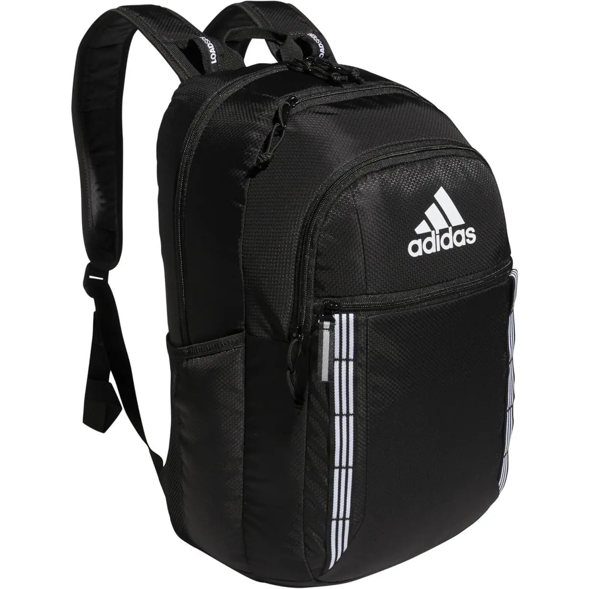 Excel 7 School Backpack For Laptop Gym and Travel 34L Black/white 3 Stripe by Adidas