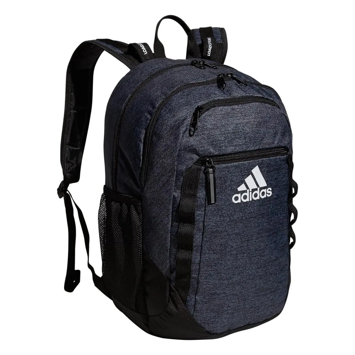 Adidas Black Laptop Backpack with Loadspring Straps and Multiple Pockets