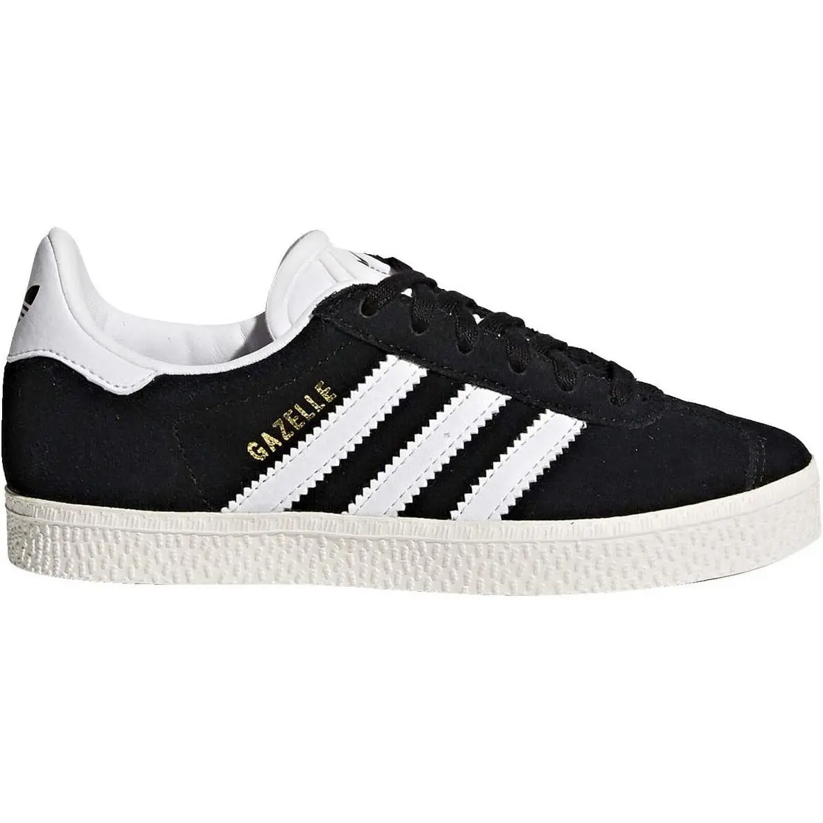 Big Kid`s Adidas Gazelle J Black/white/gold Metallic BB2502 - 7