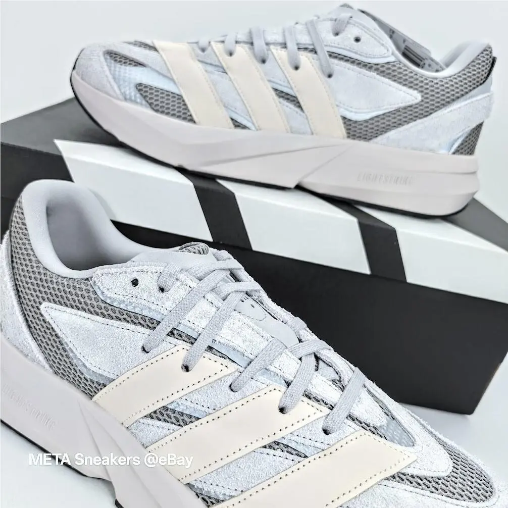 Adidas Lightblaze US 12 Men`s Grey Off White Retro Suede Lifestyle JQ9973