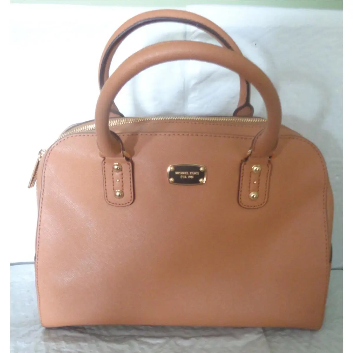 Michael Kors - Large Saffiano - Acorn Brown - Leather Satchel / Shoulder