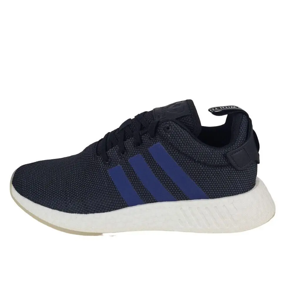 Adidas Women`s Nmd R2 Sports Sneakers CQ2008 Athletic Shoes Black Blue Sz 9.5