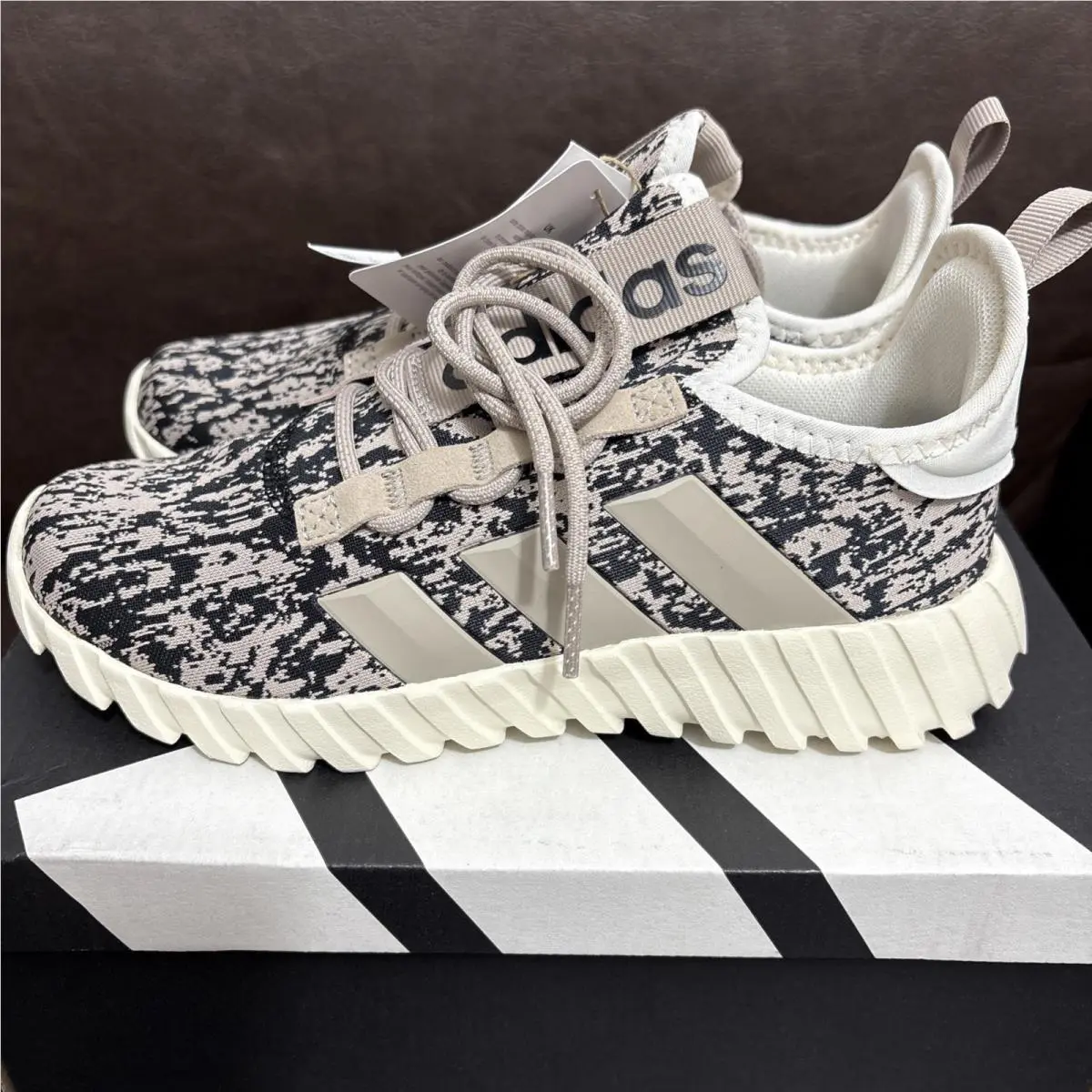 Adidas Kaptir 3SK Flow Shoes `grey / Grey /core Blk` JQ7333 Kids Shoes Size 5