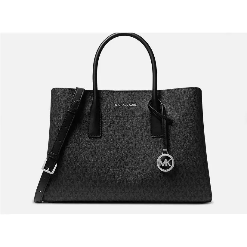 Michael Kors Ruthie Large Satchel Center Zip Tote Signature Black