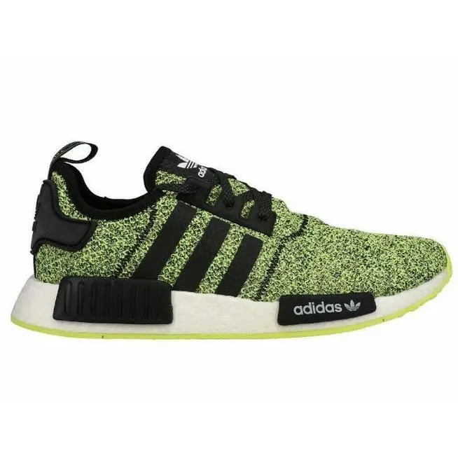 Adidas Originals Nmd R1 Primeknit Shoes Mens Size 10 US EE4400 Black / Yellow - Yellow