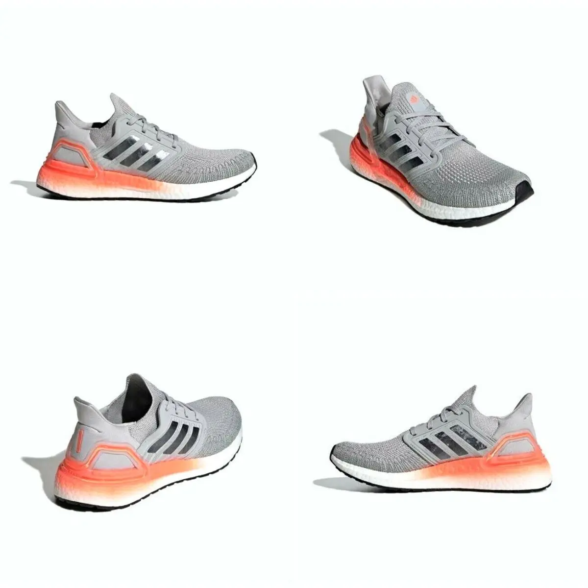 Adidas Ultraboost 20 W Running Shoes Grey Metallic Coral Women`s US 6 EG0719