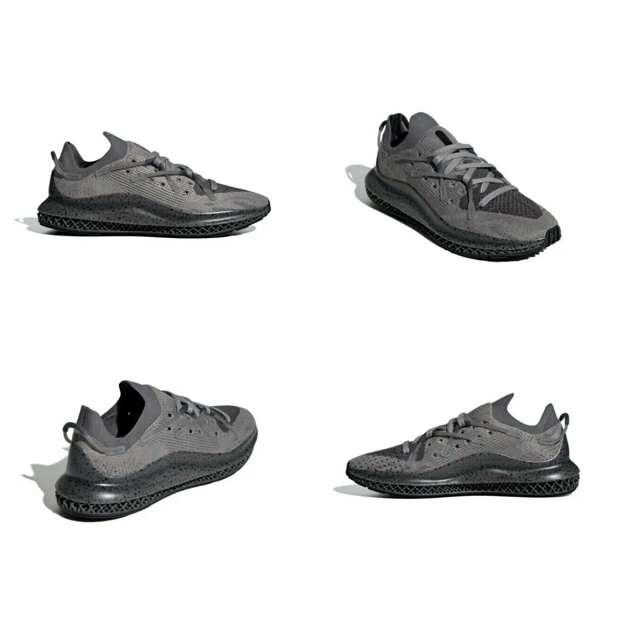 Adidas Originals 4D Fusio Grey Black Running Shoes Mens Size 12.5 US H04507