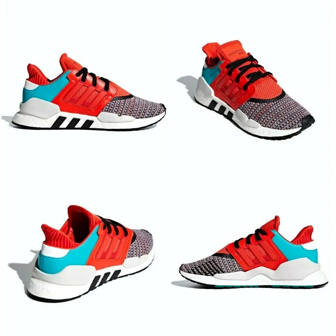 Adidas Eqt Boost Support 91/18 Bold Orange Core Black White Size 10 D97049