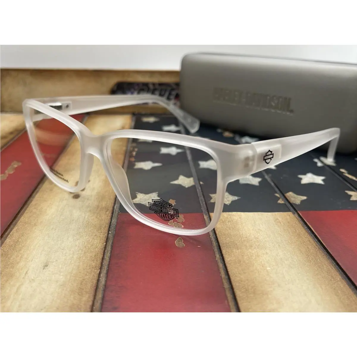Harley Davidson HD0981/V 026 Crystal Eyeglasses 56MM Option to Add RX