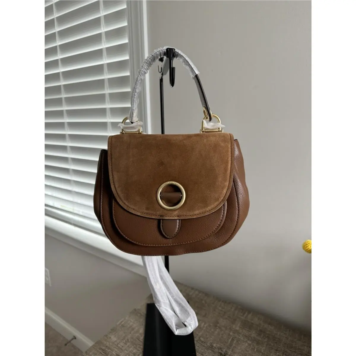 Isadore Medium Top Handle Leather Messenger - Dkhaki/caramel by Michael Kors