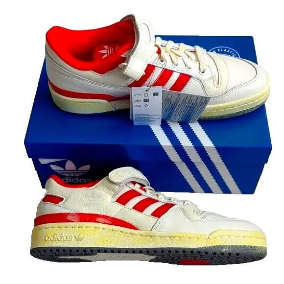 Adidas Forum 84 Low Aec Men`s Shoes Size 10.5 Cloud White Red