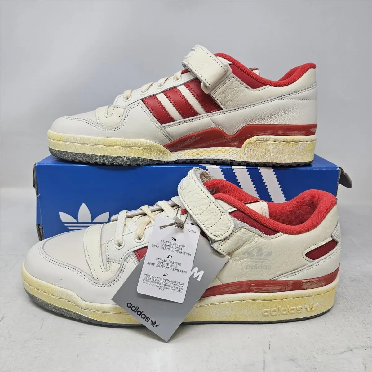 Men`s Adidas Forum 84 Low Aec Shoe `vintage Pack` / Red White / HR0557 / Size 12