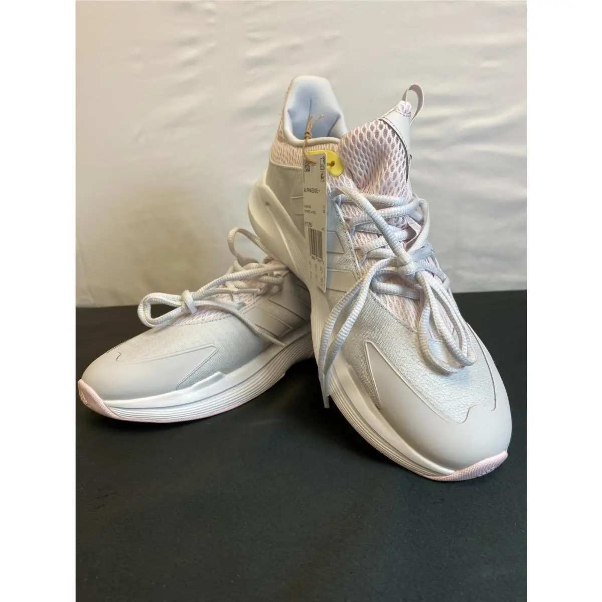 Adidas Womens Alphaedge+ IF7286 Gray Lace Up Athletic Running Shoes Size US 10