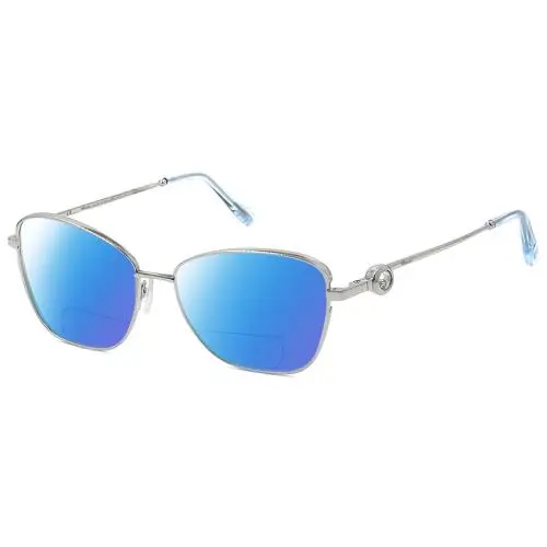 VCHF15S-0579 23KT Gold Plated Polarized Bi-focal Sunglasses Silver 55 mm Blue Mirror by Chopard