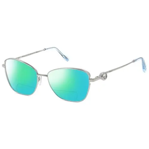 VCHF15S-0579 23KT Gold Plated Polarized Bi-focal Sunglasses Silver 55 mm Green Mirror by Chopard