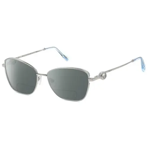 VCHF15S-0579 23KT Gold Plated Polarized Bi-focal Sunglasses Silver 55 mm Grey by Chopard