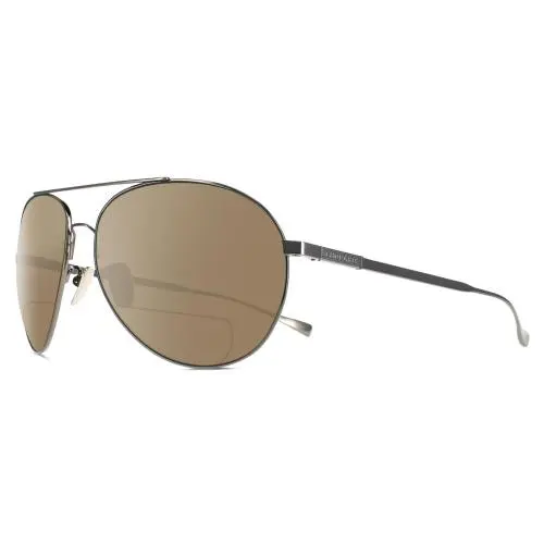 SCHD57M-568P Titanium Mens Polarized Bifocal Sunglasses in Gunmetal 64mm Brown by Chopard