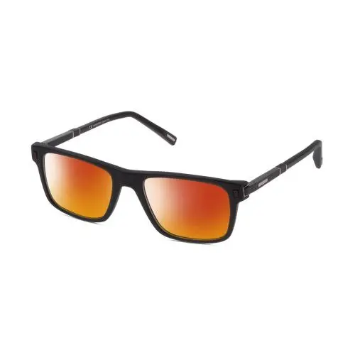 VCH313-0703 Mens Polarized Sunglasses Black Carbon Fiber/wood 53mm 4 Opt Red Mirror Polar by Chopard