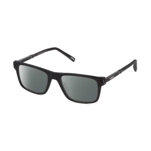 VCH313-0703 Mens Polarized Sunglasses Black Carbon Fiber/wood 53mm 4 Opt Smoke Grey Polar by Chopard