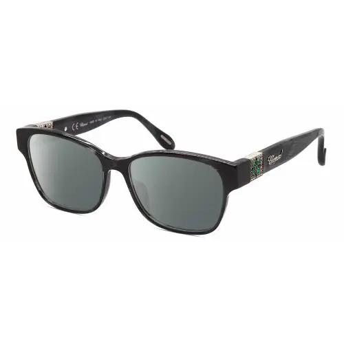 VCH304S-09MS 23KT Gold Plated Cat Eye Polarized Sunglass Black Grey 54mm Smoke Grey Polar by Chopard