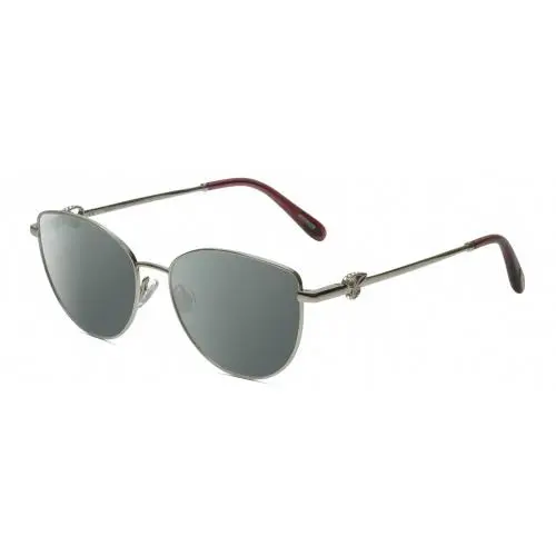 VCHF51S-0579 23KT Gold Plated Cateye Polarized Sunglasses in Silver 54mm Smoke Grey Polar by Chopard