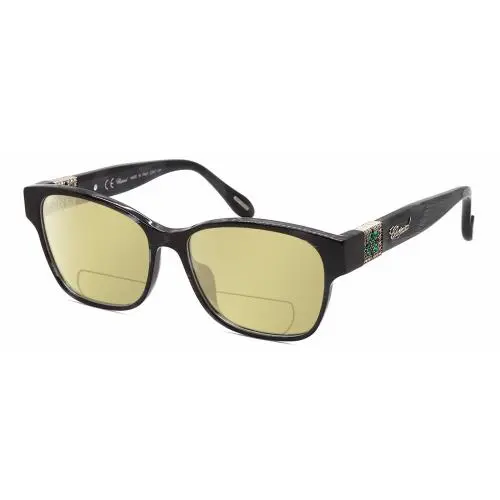 VCH304S-09MS 23KT Gold Plated Polarized Bifocal Sunglasses in Black 54mm Yellow by Chopard