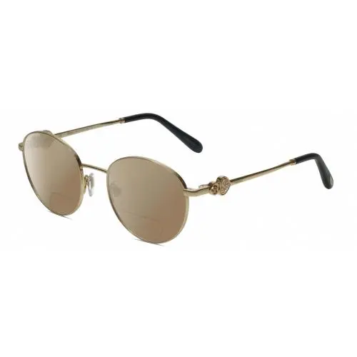 VCHC52S-0300 23KT Gold Plated Polarized Bifocal Sunglasses in Black 51mm Brown by Chopard