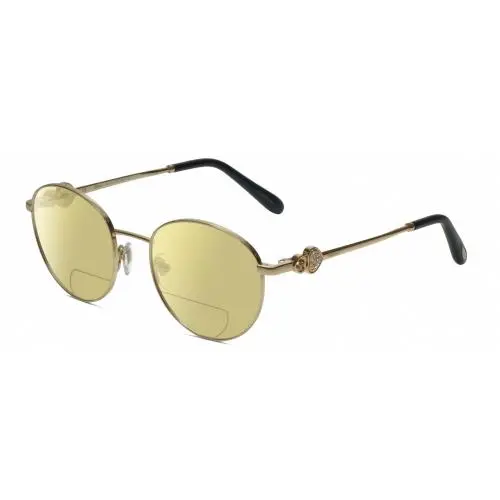 VCHC52S-0300 23KT Gold Plated Polarized Bifocal Sunglasses in Black 51mm Yellow by Chopard