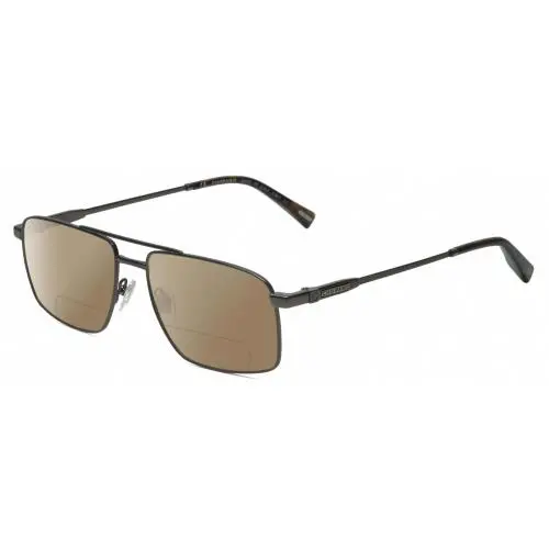 VCHF56-0568 23KT Gold Plated Men Polarize Bifocal Sunglass Gunmetal 57mm Brown by Chopard