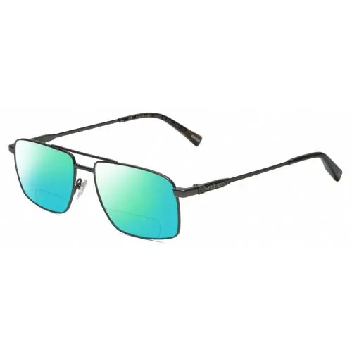 VCHF56-0568 23KT Gold Plated Men Polarize Bifocal Sunglass Gunmetal 57mm Green Mirror by Chopard