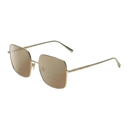 VCHF49M-0300 Titanium Women Square Polarized Bifocal Sunglass Gold 55 mm Brown by Chopard