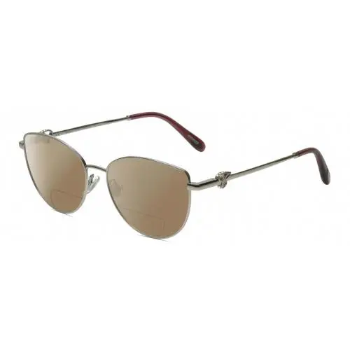 VCHF51S-0579 23KT Gold Plated Polarized Bi-focal Sunglasses Silver 54 mm Brown by Chopard