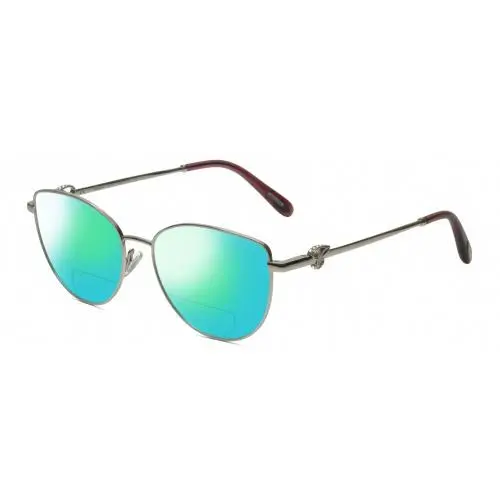 VCHF51S-0579 23KT Gold Plated Polarized Bi-focal Sunglasses Silver 54 mm Green Mirror by Chopard