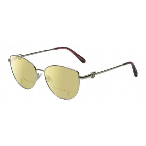 VCHF51S-0579 23KT Gold Plated Polarized Bi-focal Sunglasses Silver 54 mm Yellow by Chopard
