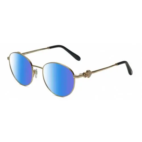 VCHC52S-0300 23KT Gold Plated Women`s Polarized Sunglasses in Black 51mm Blue Mirror Polar by Chopard