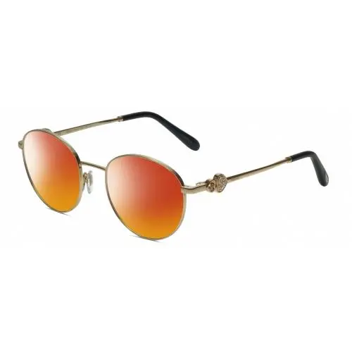 VCHC52S-0300 23KT Gold Plated Women`s Polarized Sunglasses in Black 51mm Red Mirror Polar by Chopard