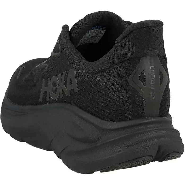 Hoka One Mens Clifton 10 Road Running Shoes - Black - Black