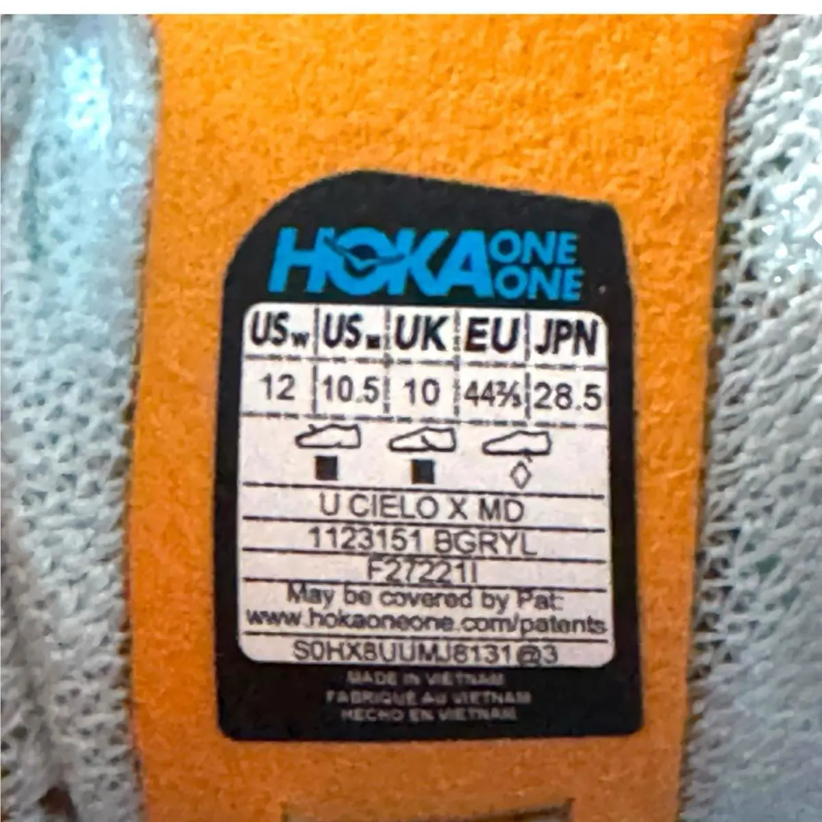 Hoka shoes - blue glass/radiant yellow 15