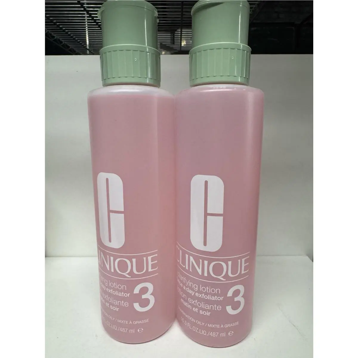 2 Clinique Jumbo Clarifying Lotion 3 Combination Oily 16.5 oz/487ml with Pump