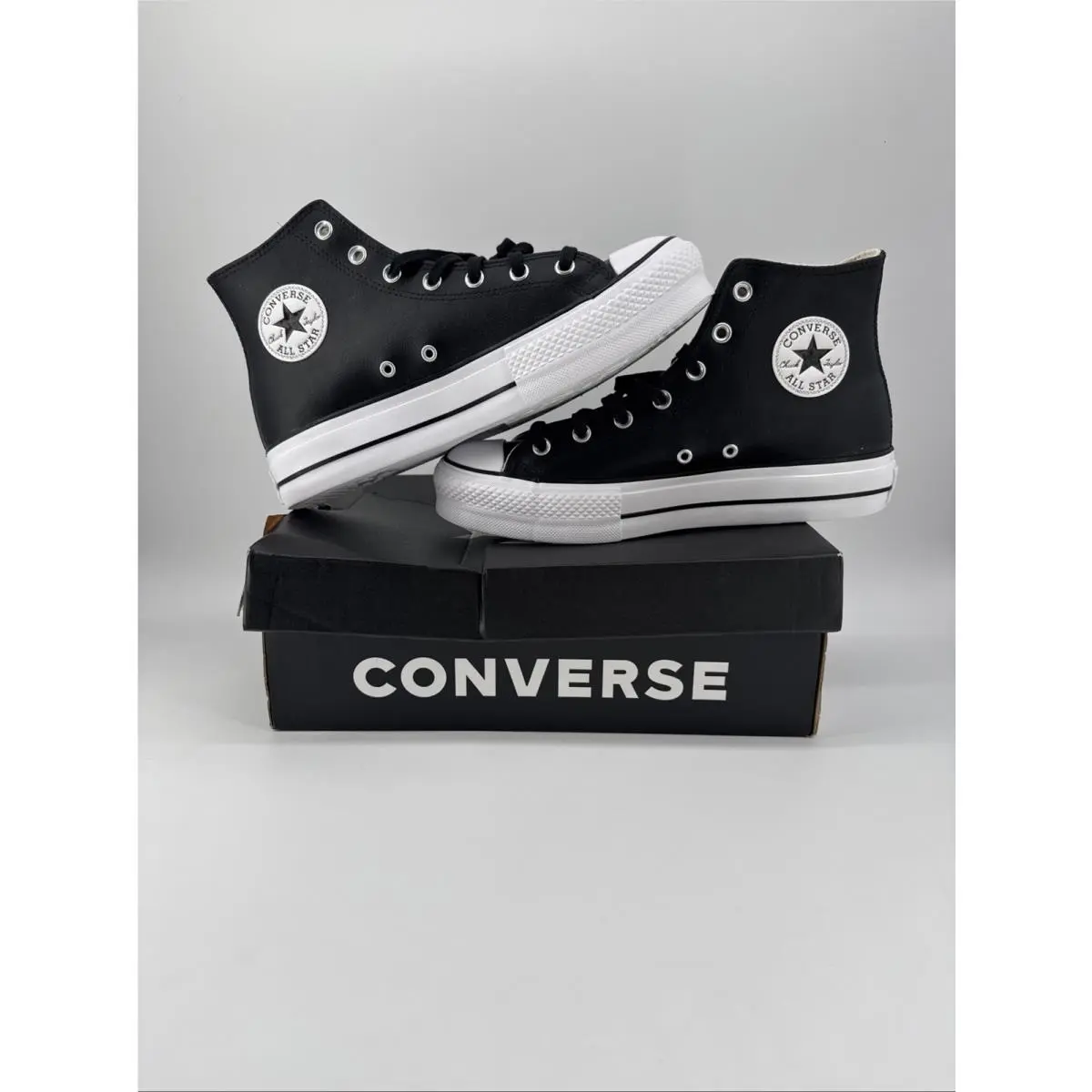 Size 10.5 - Converse Chuck Taylor All Star Platform High Black A217